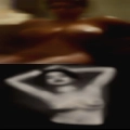 Naked woman walking hands