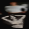 Naked woman with pubic patch